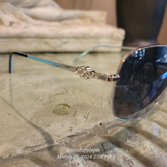 Tiffany & Co TF3052 Aviator Crystal Polorized Sunglasses Designer Luxury #60 - Picture 6 of 16